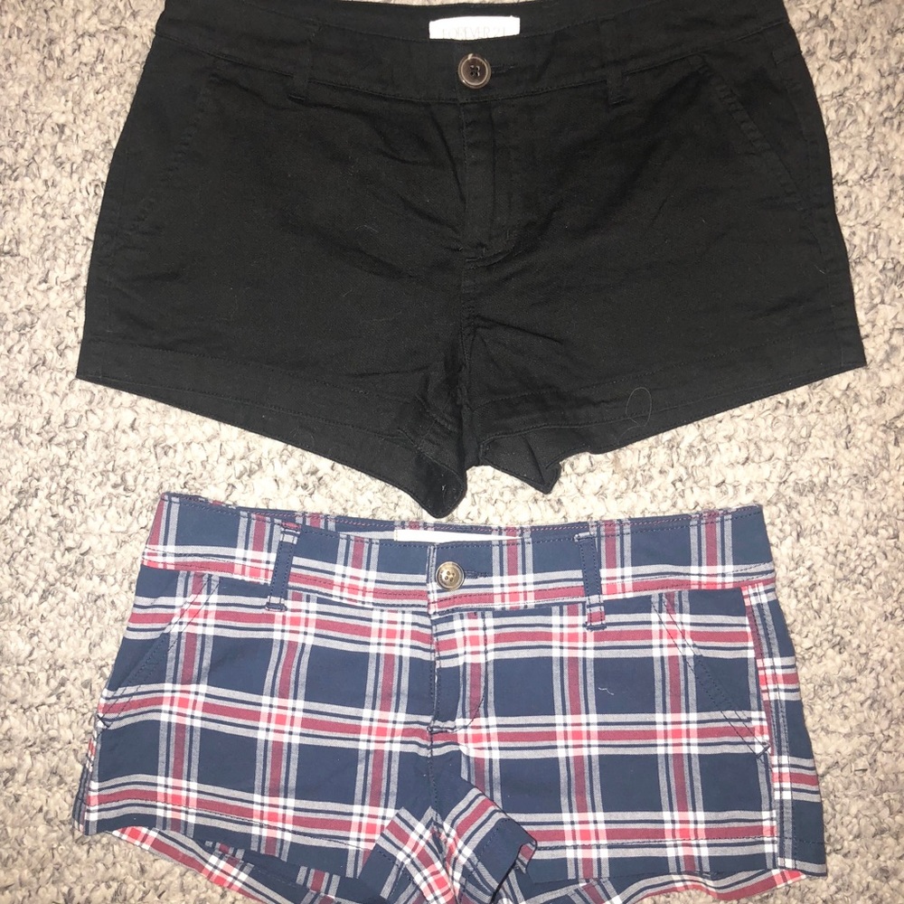 2 Pair Shorty Shorts Hollister Forever 21 sz 0
